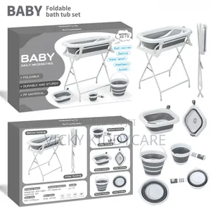 Baby Foldable Bath Tub Set