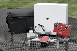 Dji Mini 2 Fly More Combo Drone W/ Anti-Bird Protective Decal