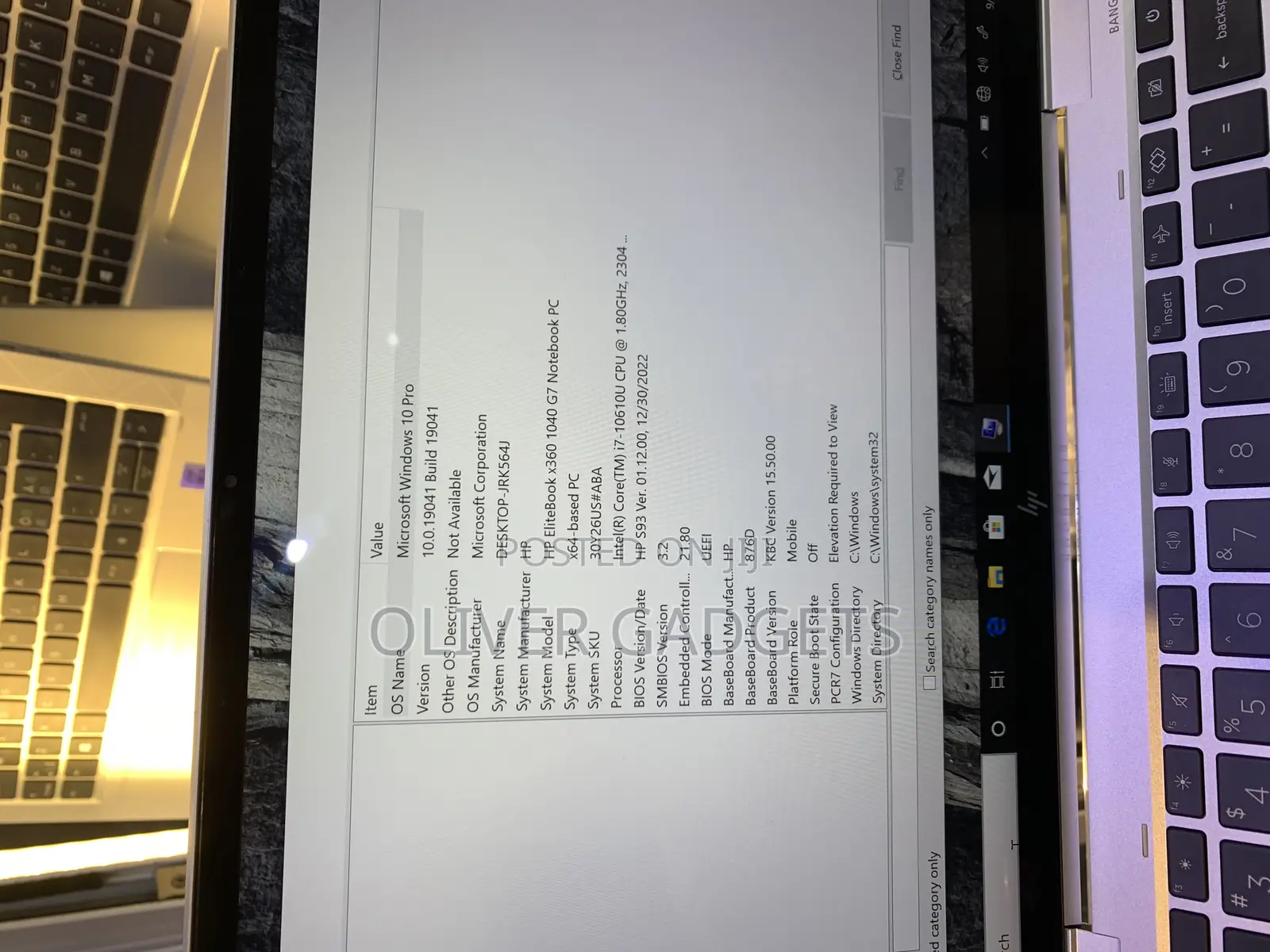 Laptop HP EliteBook x360 1040 G7 16GB Intel Core i7 SSD 512GB