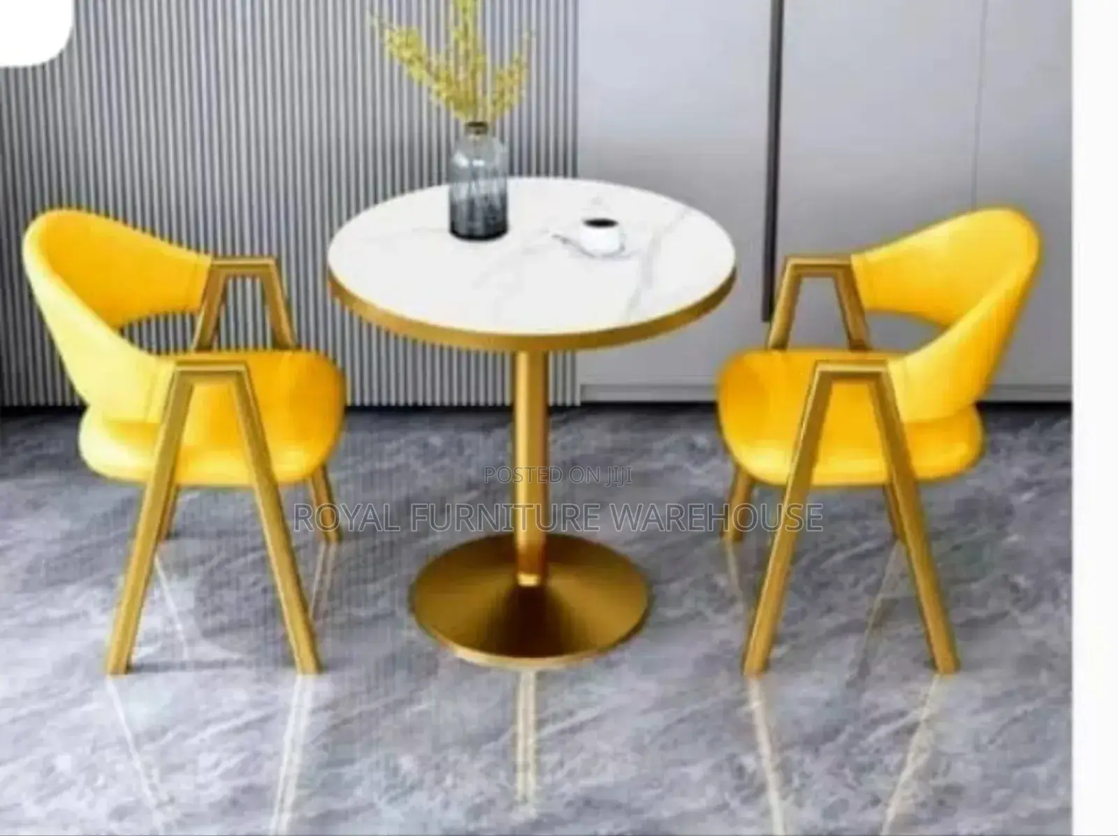 Yellow Gold 2 Seater Dining Set (Length Weight Table)