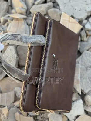 Montblanc Classic Brown Leather Luxury Briefcase for Professionals.