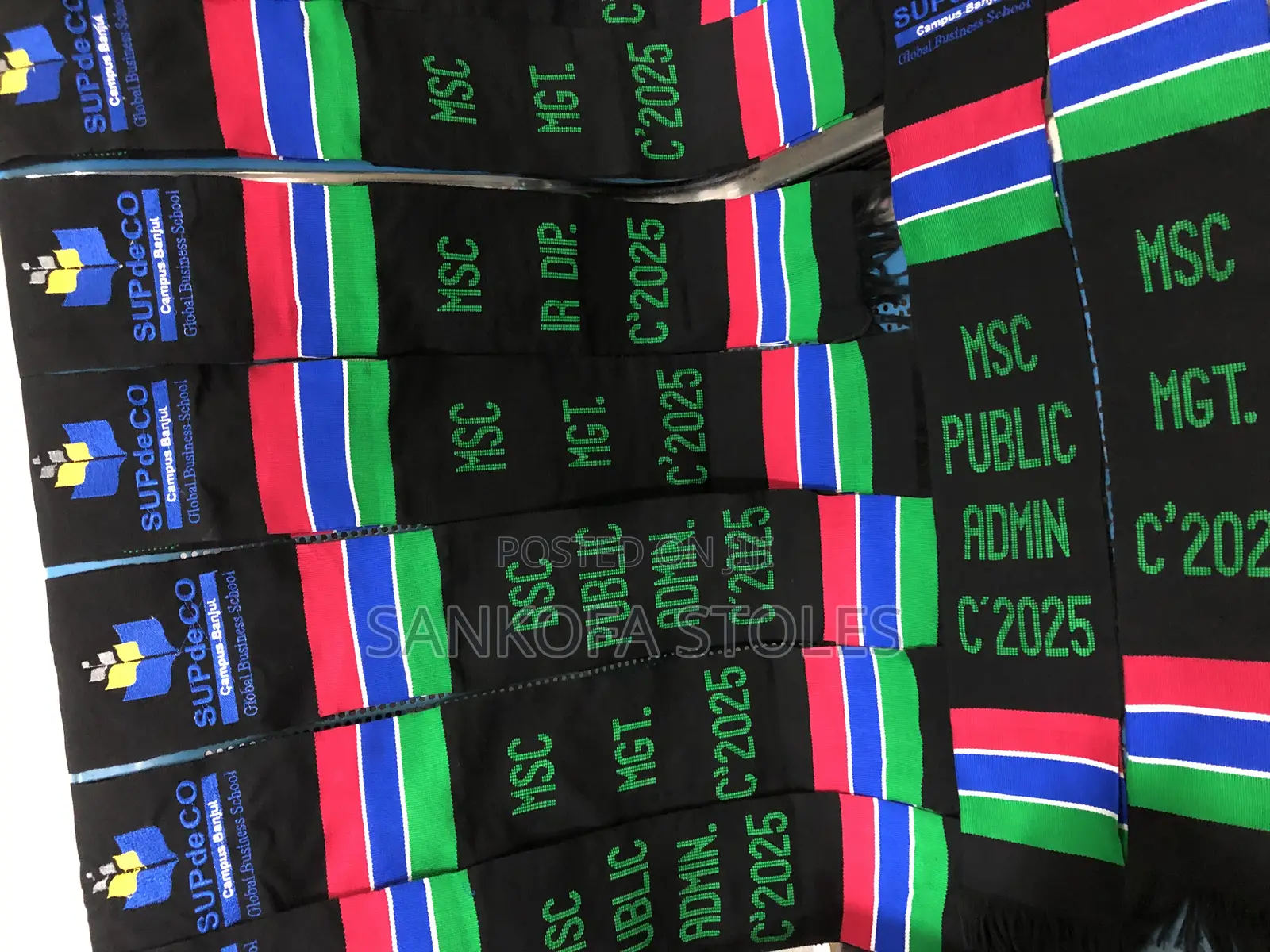 Customizable Handwoven Graduation Sashes