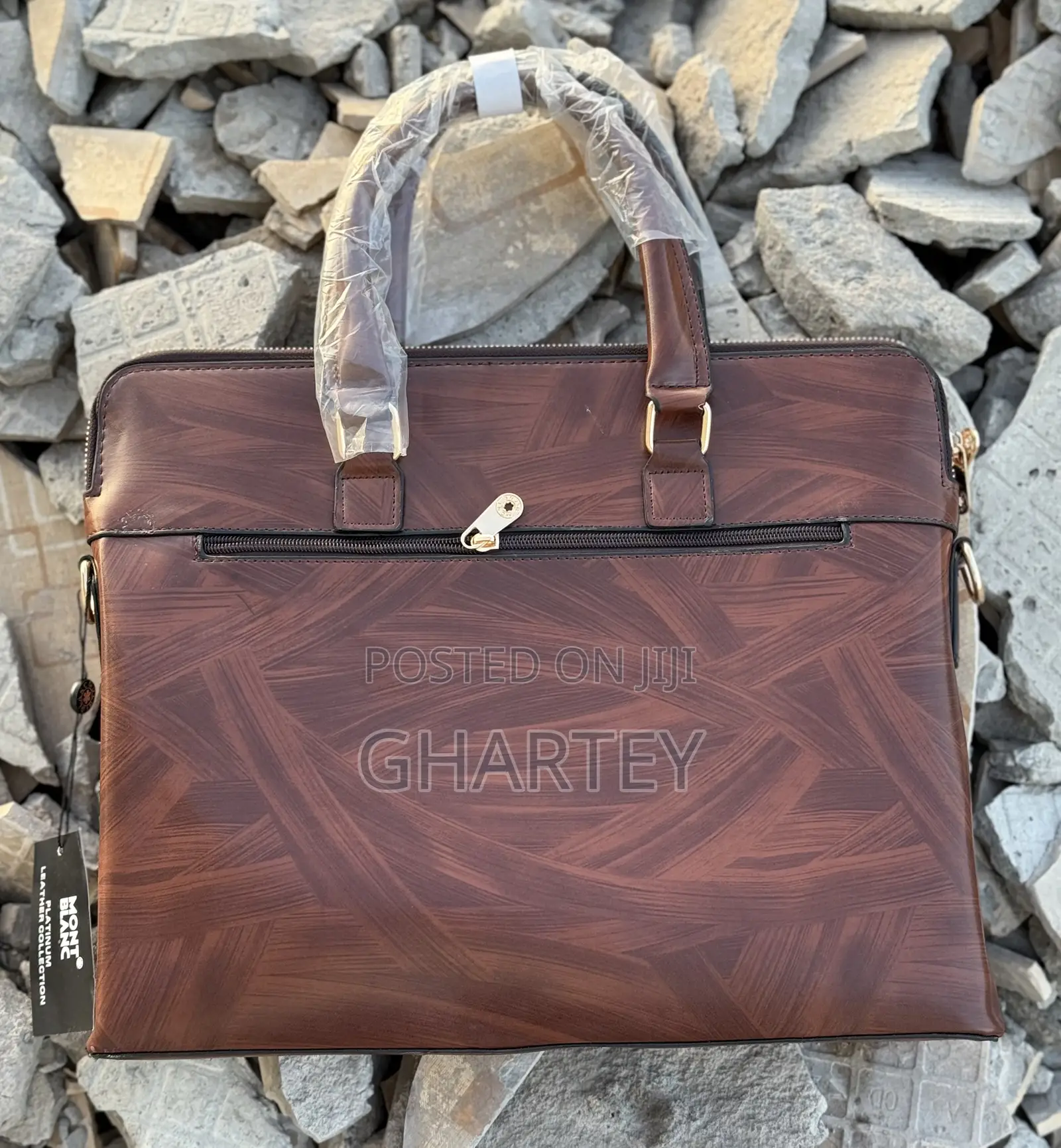 Montblanc Premium Luxury Edition Laptop Briefcase With Front Pocket