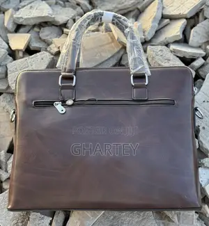 Montblanc Classic Brown Leather Briefcase Luxury Laptop Bags