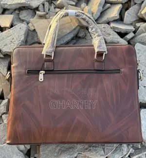 Unique Design Montblanc Leather Briefcase or Laptop Bag Brown