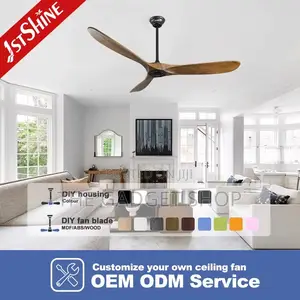 Wooden Blade Fan 60”