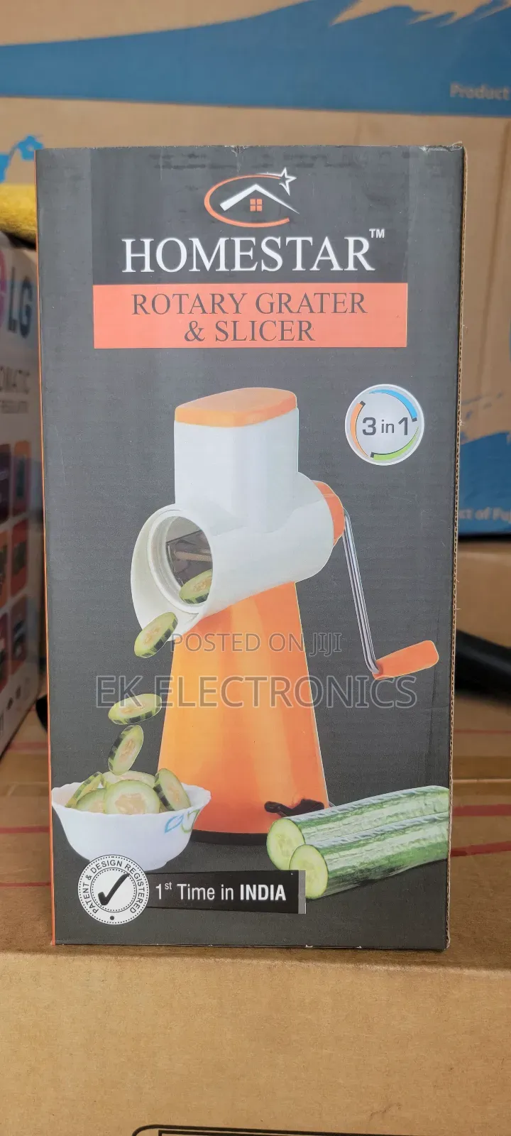 Homestar Rotary Vegetable Cutter Grater Slicer 3-Piece