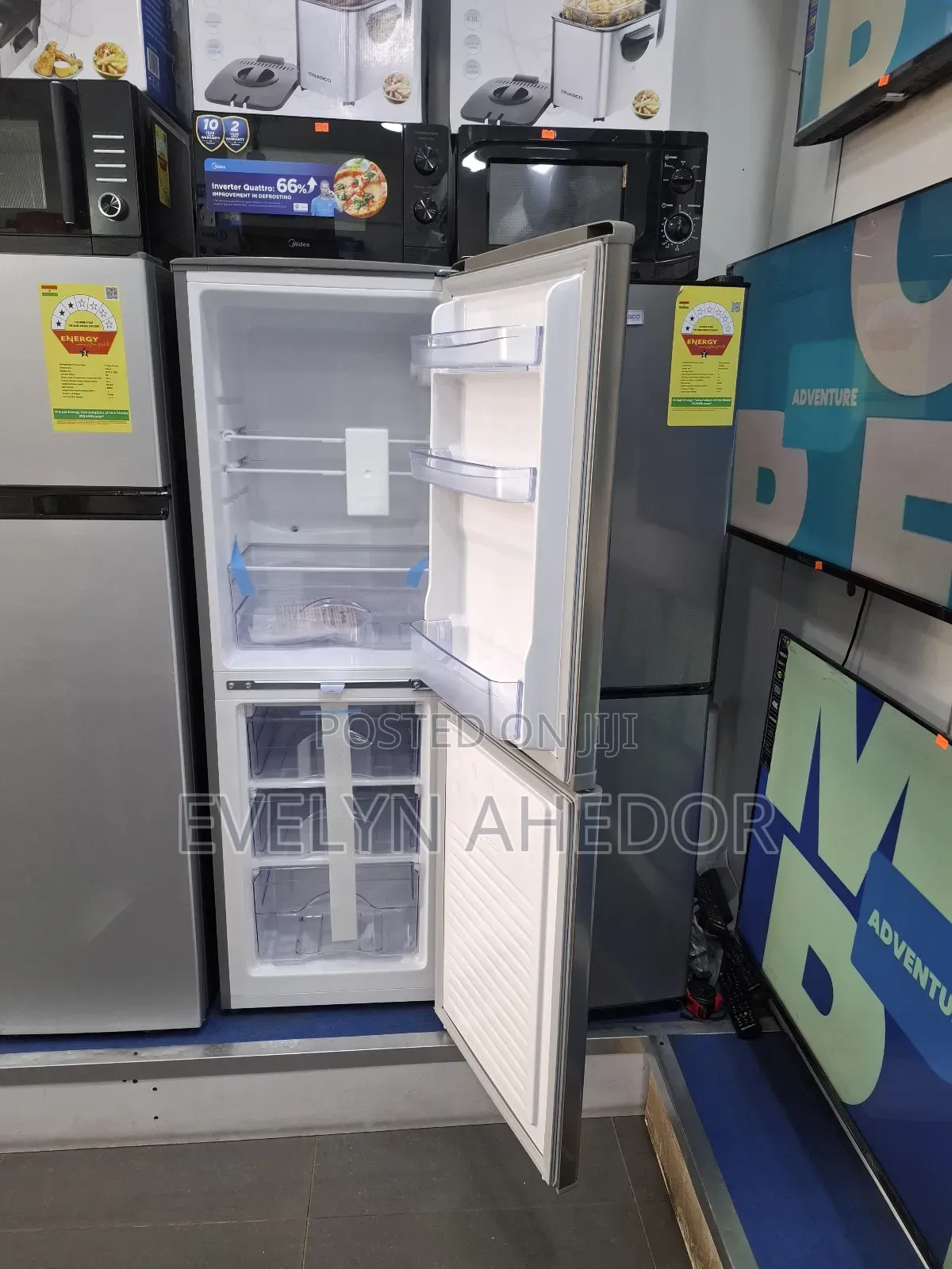 Pearl Double Door Fridge 142l With Down Freezer for Sale as Seen