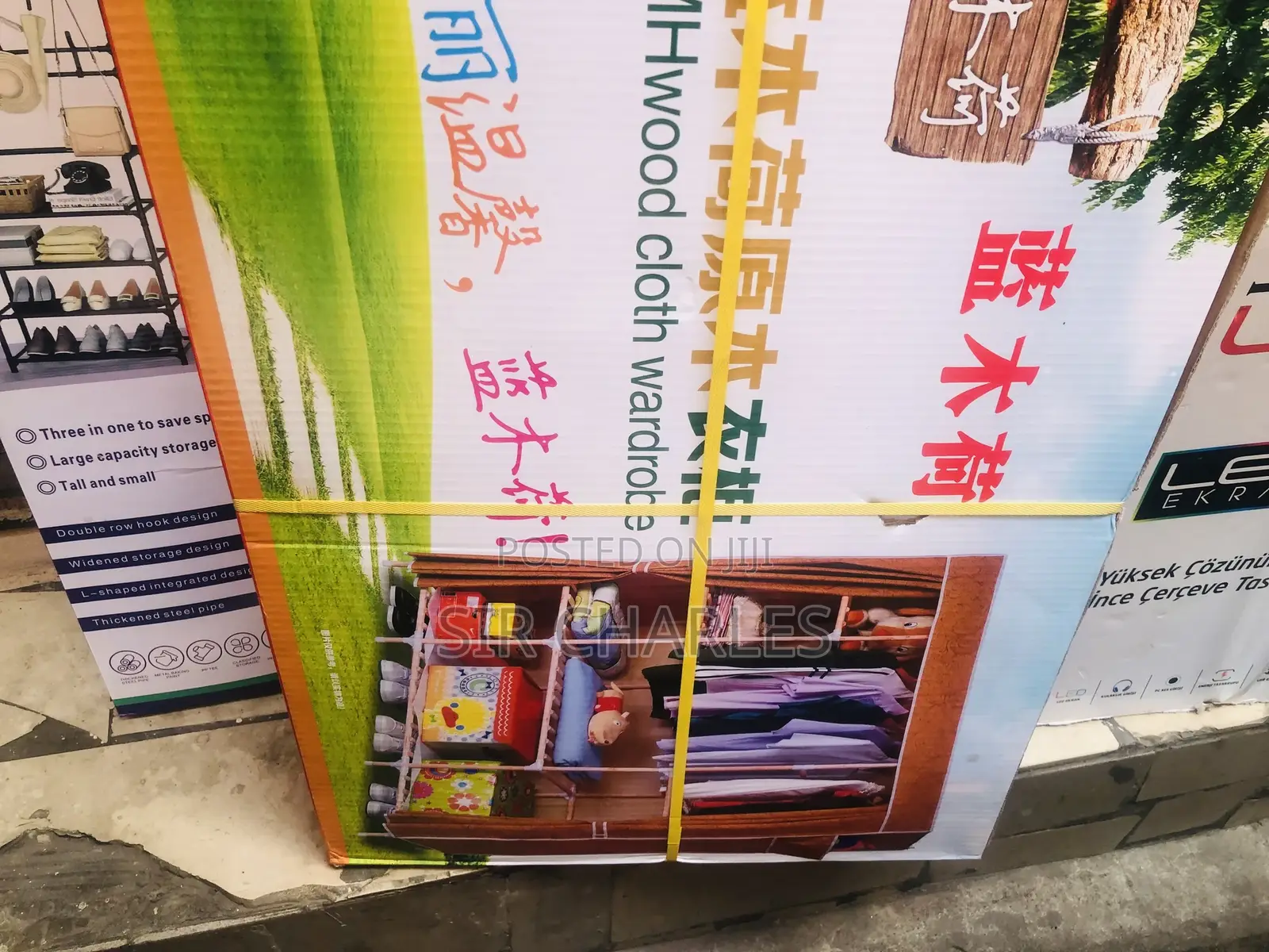 3 In 1 Wooden Wardrobe/Bamboo Wardrobe