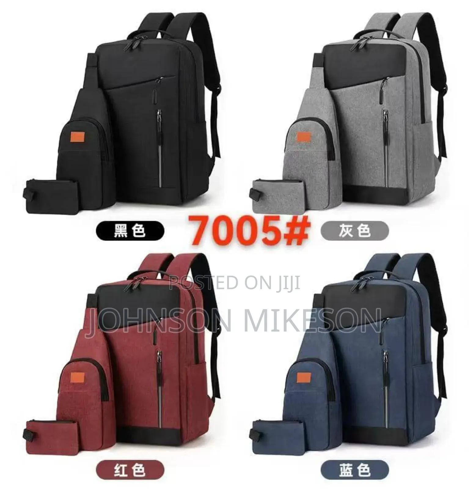 High Quality 3 in 1 Backpack - Colour May Vary