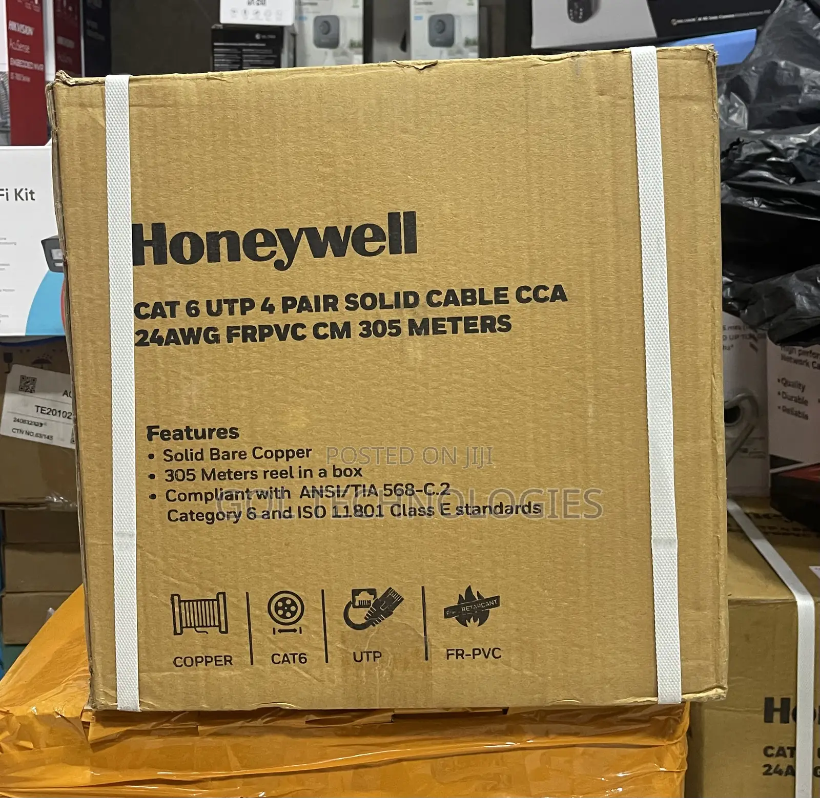 Cat6 Utp Outdoor Cable 305m 4 Pair Solid Cable Cca 24awg Honeywell