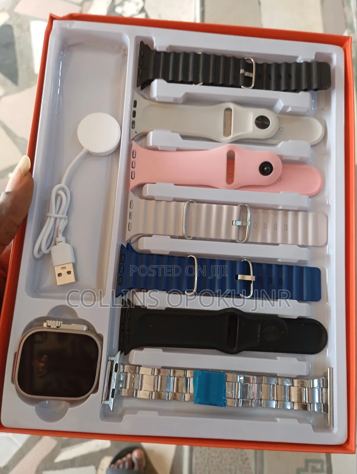 Fashion Luxury 7 in 1 Bracelets Silicon Smartwatch - Multi Colors