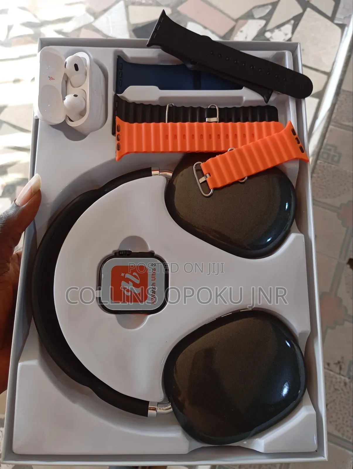 MVP -280 Smartwatch, Consist of P9 Head Set, Airpod, 4 Straps - Black
