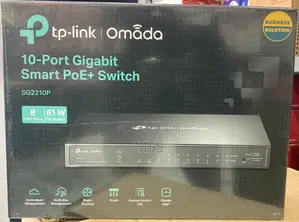 Tl-Sg2210p 8-Port Gigabit Smart Poe Switch With 2 SFP Slots