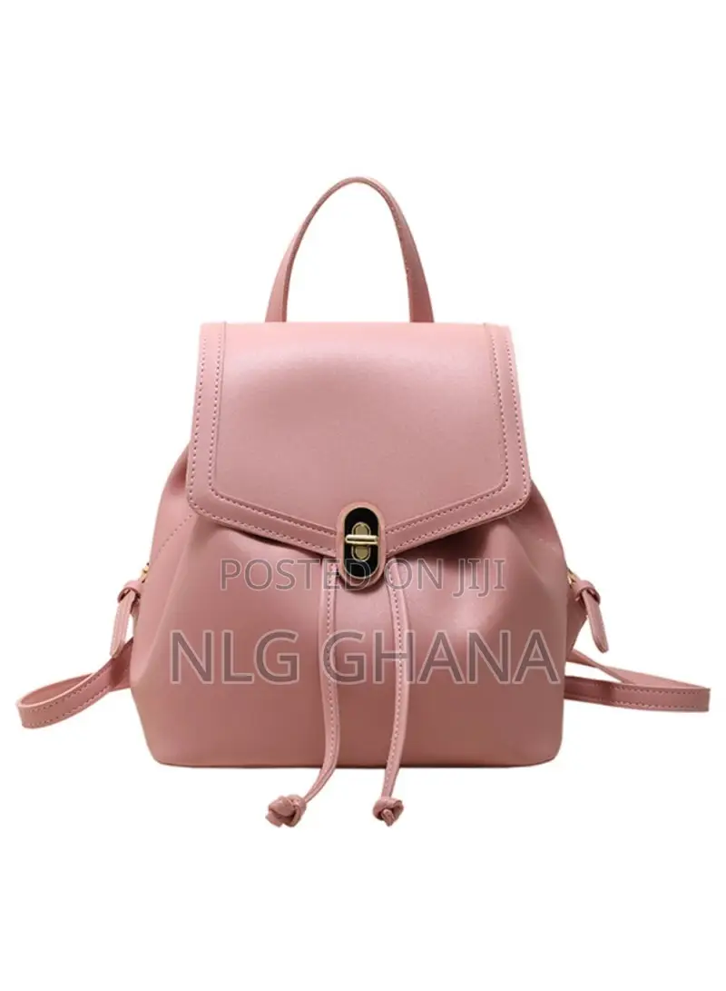 Solid Color Pu Leather Small Backpack Drawstring Women Tote. Tvx25535