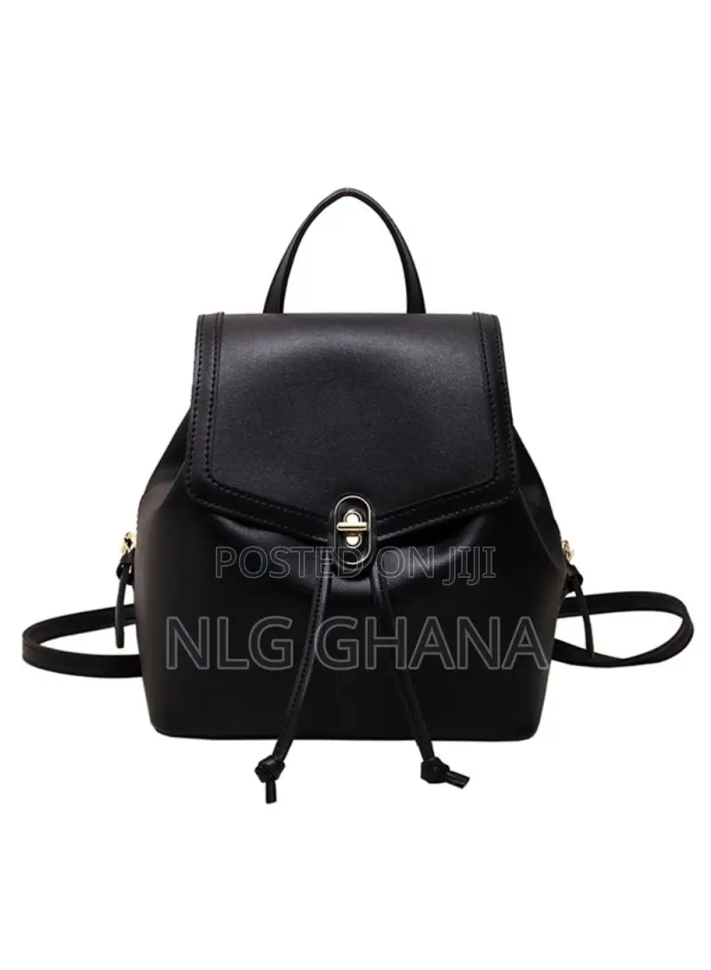 Solid Color Pu Leather Small Backpack Drawstring Women Tote. Tvx25535