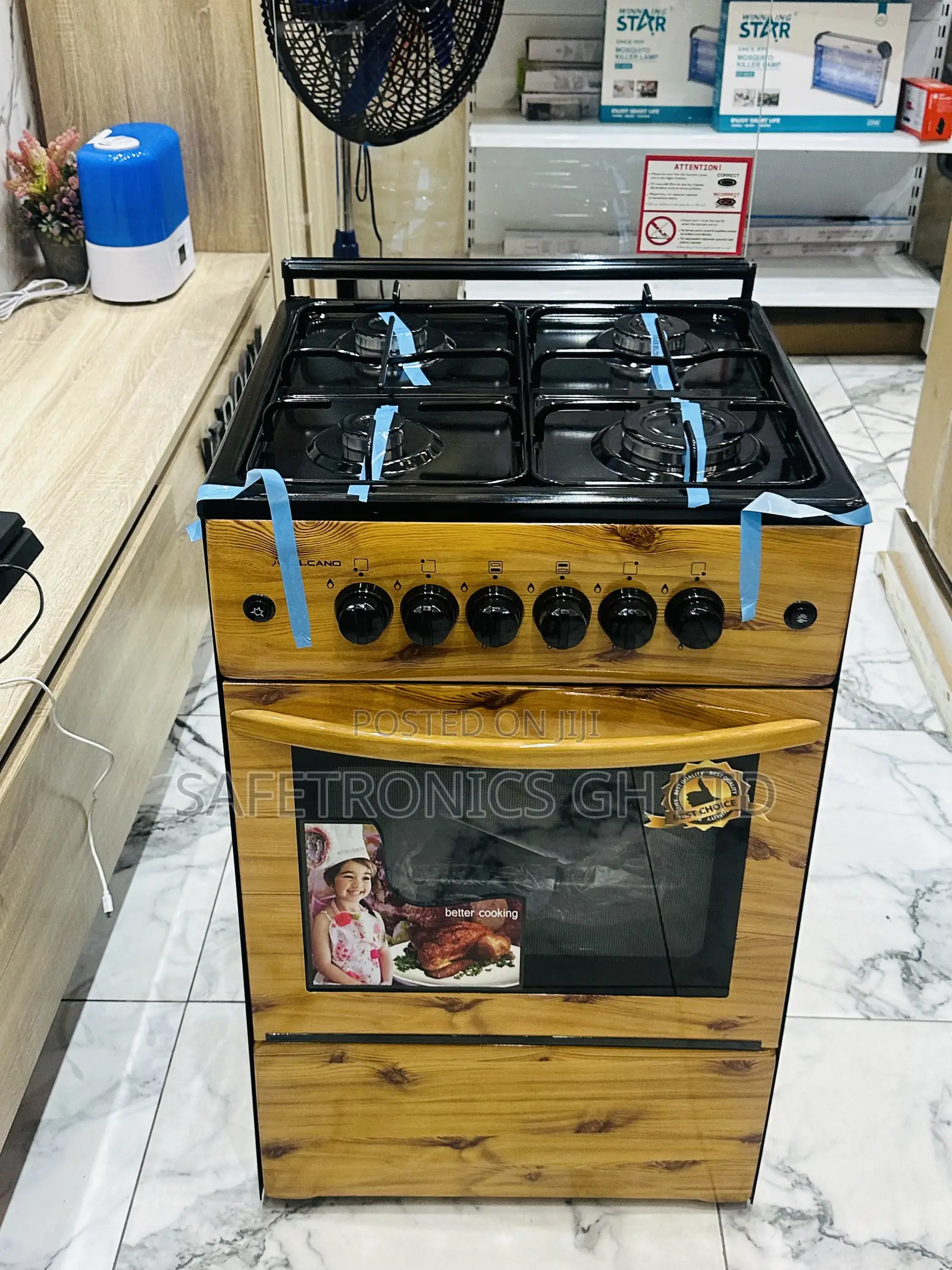 Highly Recommended Wooden Light Gas Cooker 4burner 50-50