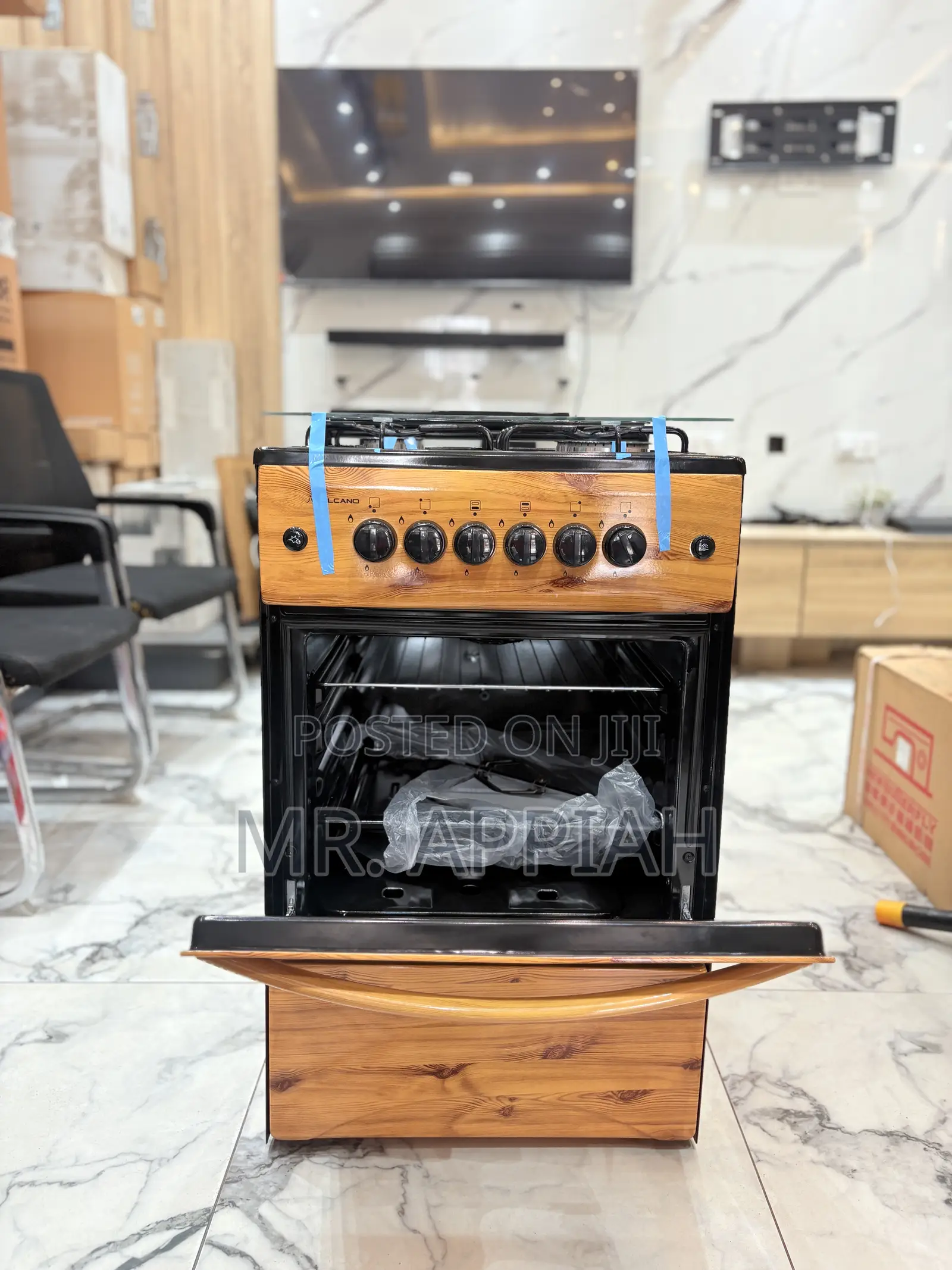 Efficient Volcano 4 Gas Wooden Burner With Auto Ignition.