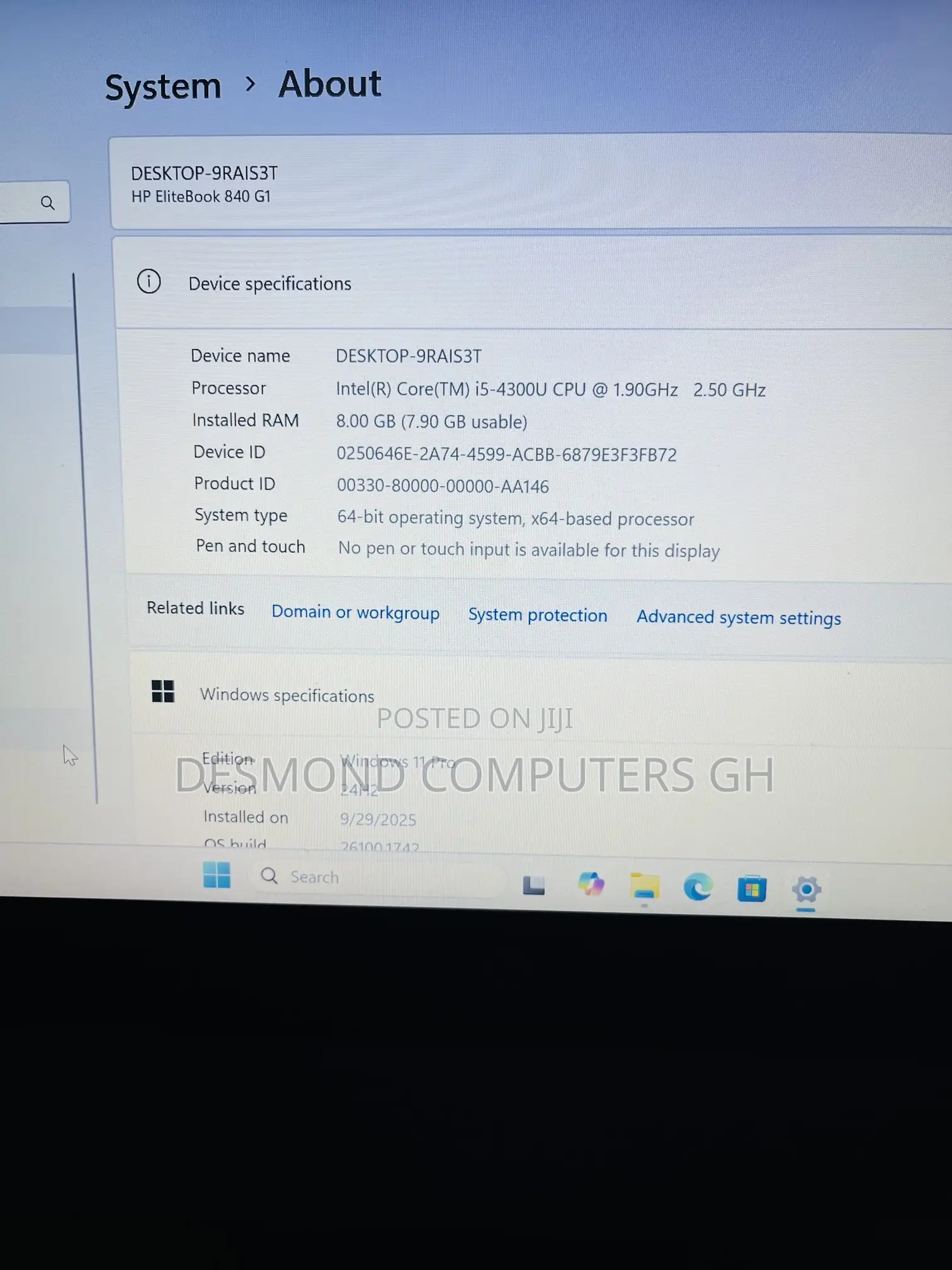 Laptop HP EliteBook 840 G1 8GB Intel Core i5 HDD 500GB