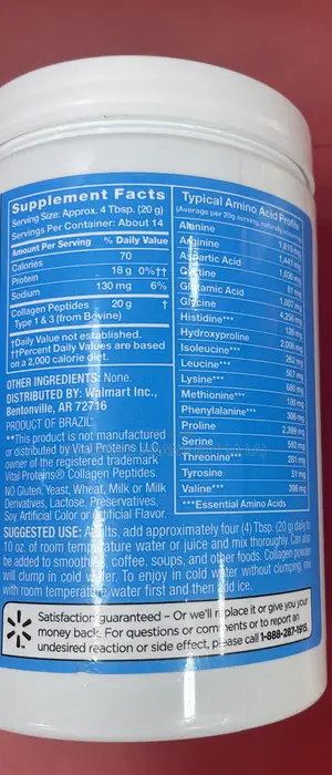 Equate Grass Fed Hydrolyzed Bovine Collagen Peptides Type 1 3