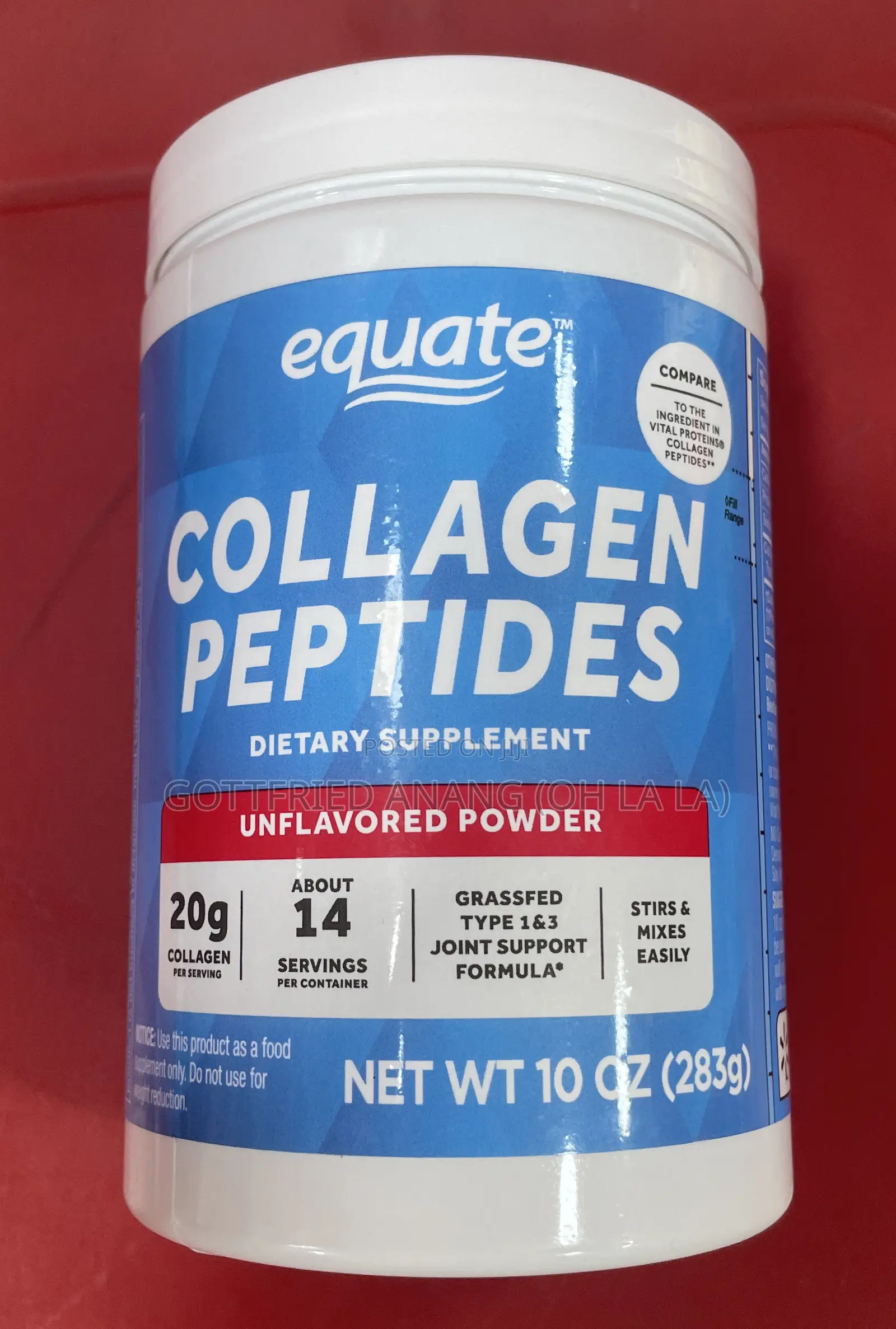Equate Grass Fed Hydrolyzed Bovine Collagen Peptides Type 1 3