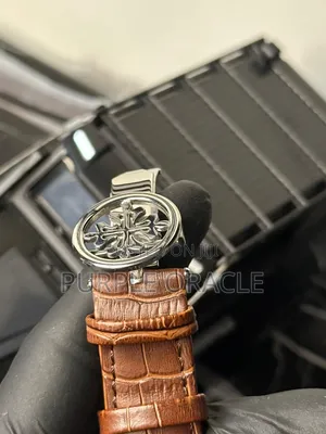 Classic Elegant Chronograph Patek Philippe Leather Watch