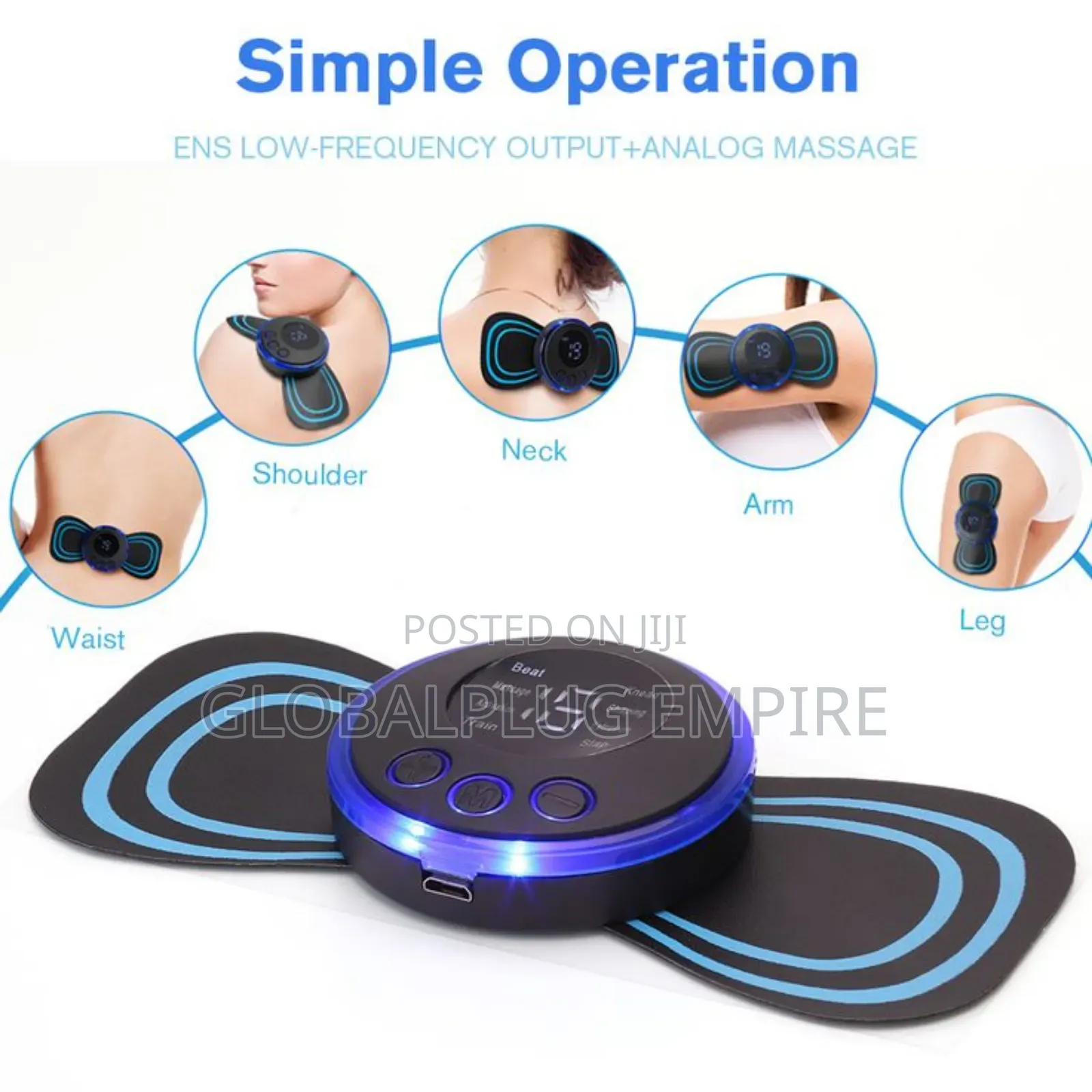 8 Mode LCD Display Neck Stretcher Back Muscle Stimulator Relief Pain