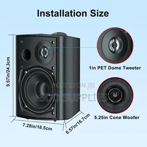 Herdio Waterproof Wall Speaker With Amplifier For Outdoor