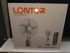 18inches Lontor Rechargeable Fan Solar Powered