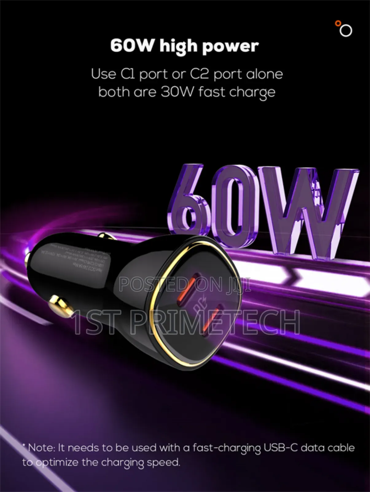 Ldnio 30w Dual Type-C Car Charger