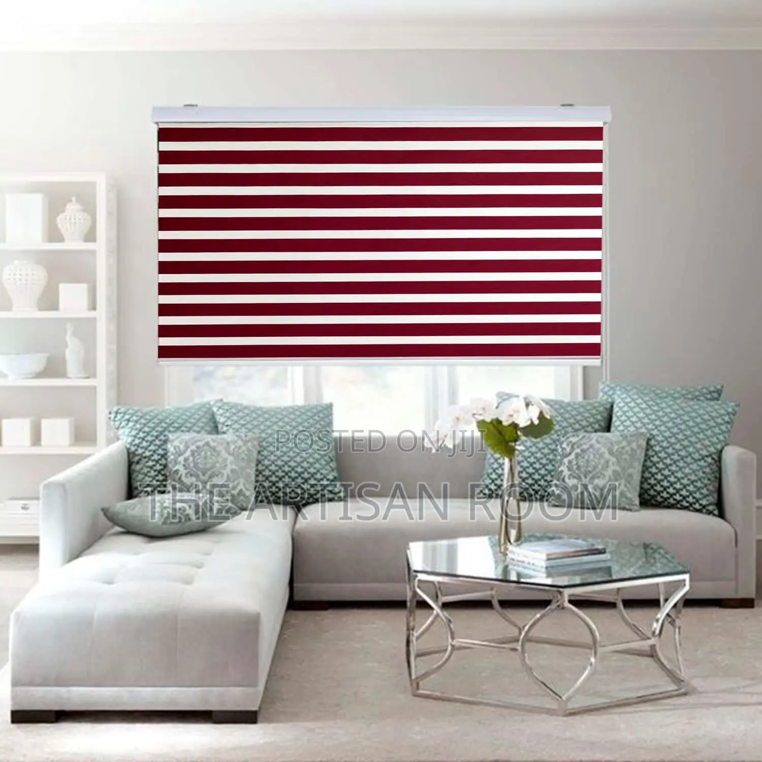 Already Made Wine Colored Window Blinds