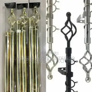 Shiny Curvy Designer Curtain Rod (Expandable)