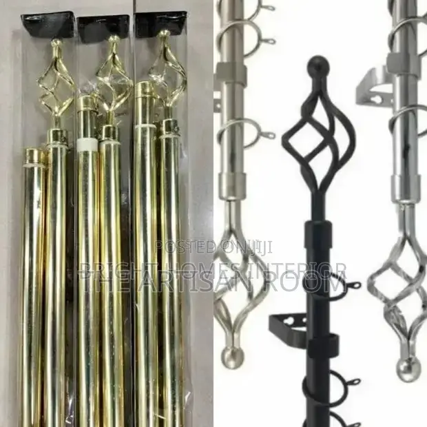 Shiny Curvy Designer Curtain Rod (Expandable)
