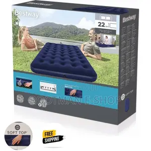 Bestway Flocked Single Airbed- Mains Pump