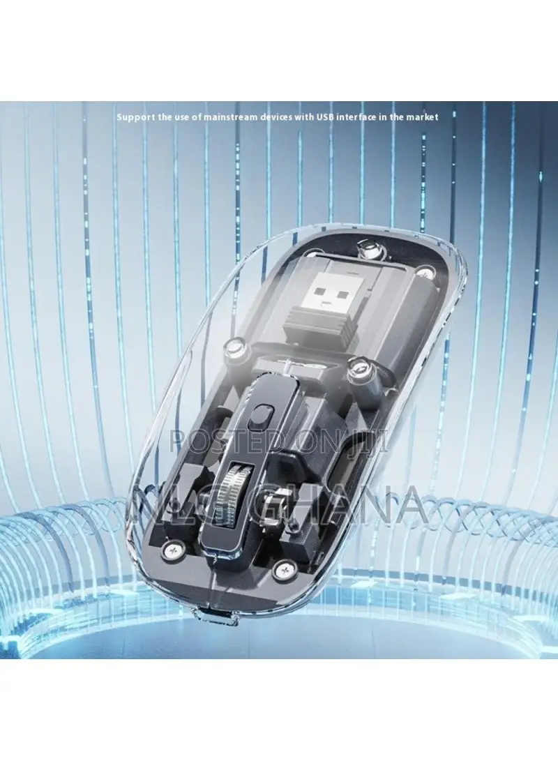 2.4g Wireless Mouse Transparent Home Office Computer Laptop. Tvx24053