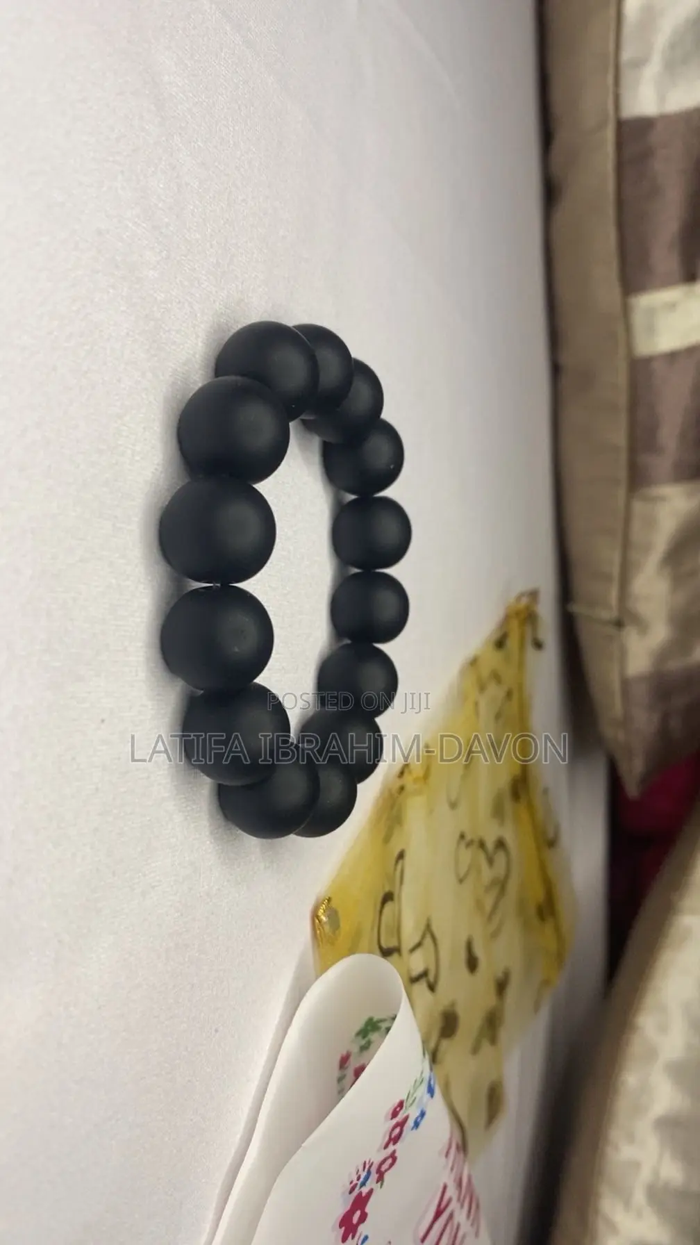 Beaded Bracelet- Plain Black