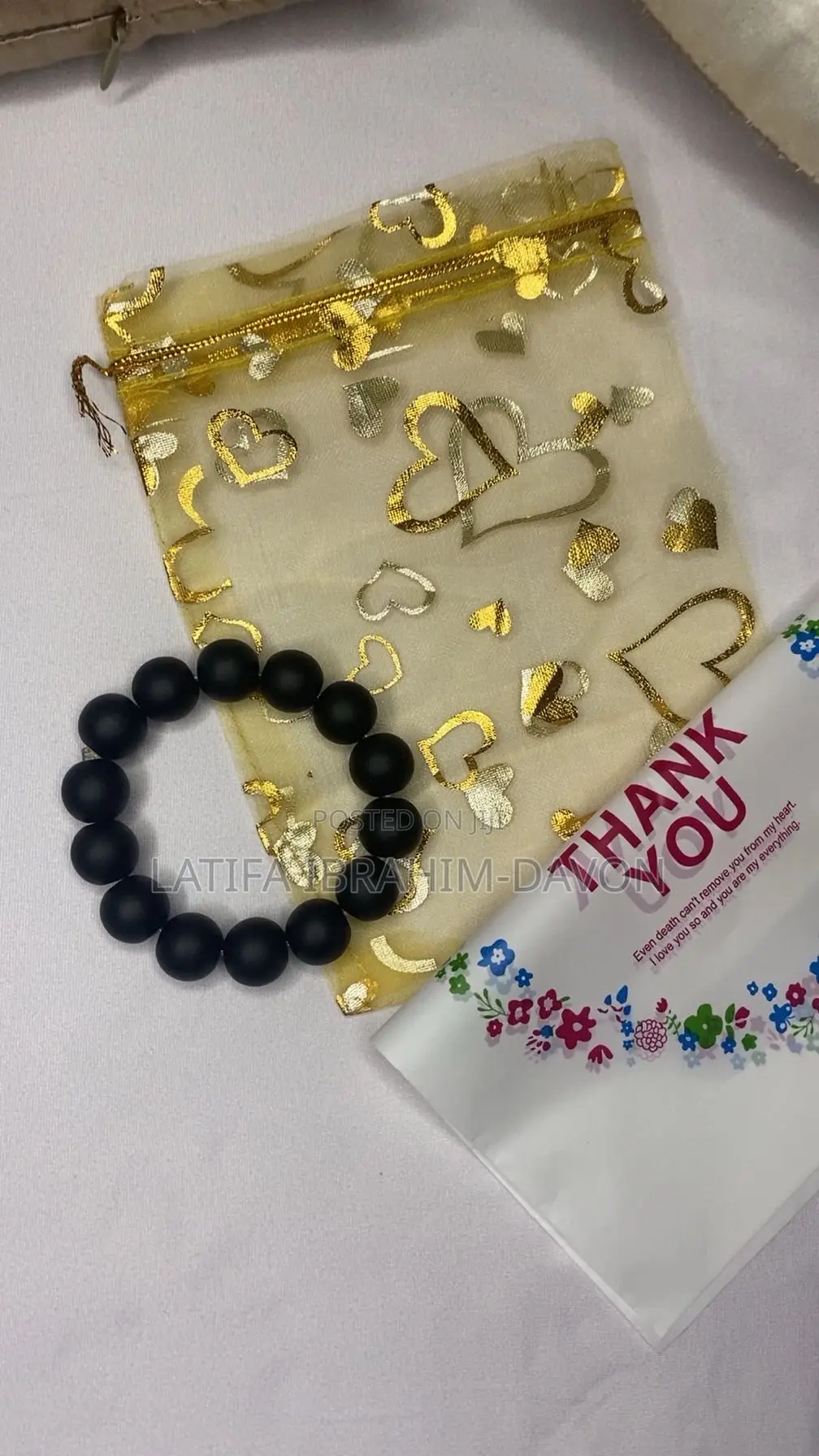 Beaded Bracelet- Plain Black