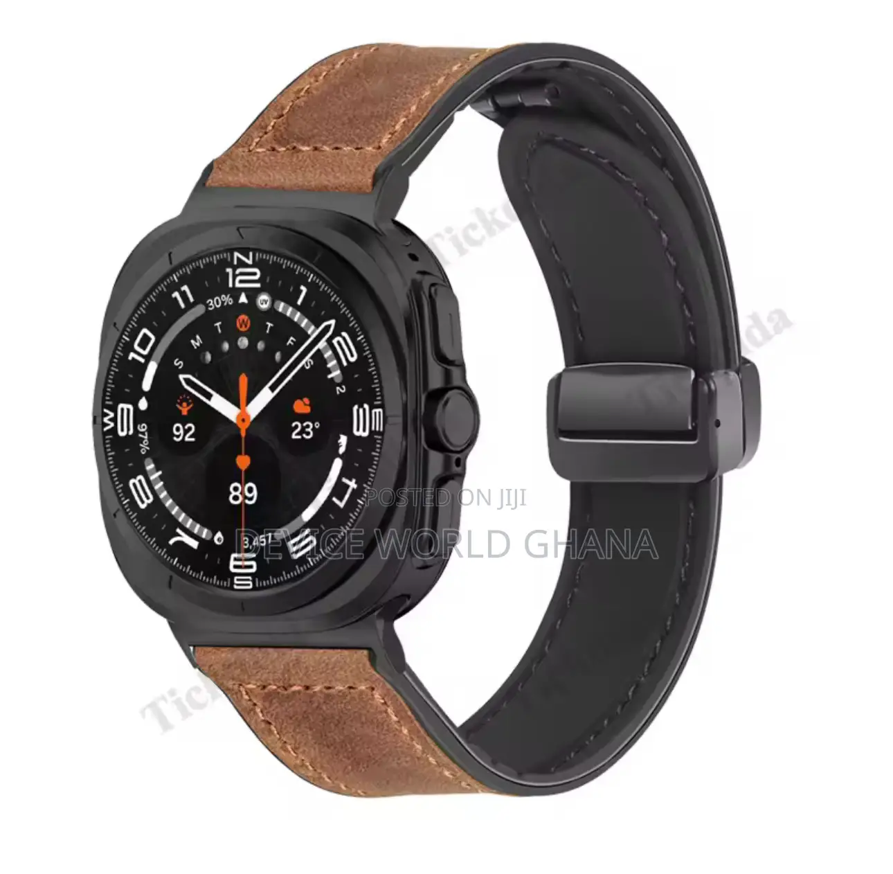 Tomi Leather Magnetic Buckle Strap For Samsung Watch Ultra