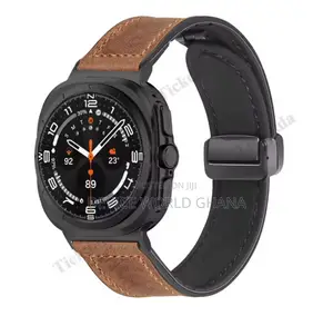 Tomi Leather Magnetic Buckle Strap For Samsung Watch Ultra