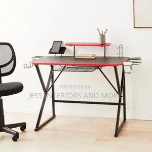 Gaming Computer Desk With Storage Compartments