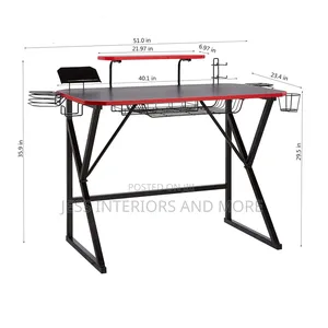 Gaming Computer Desk With Storage Compartments
