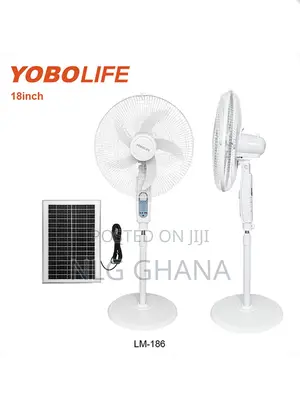 18-Inch 5-Blade Rechargeable Stand Fan With Led Light. Ghx7022