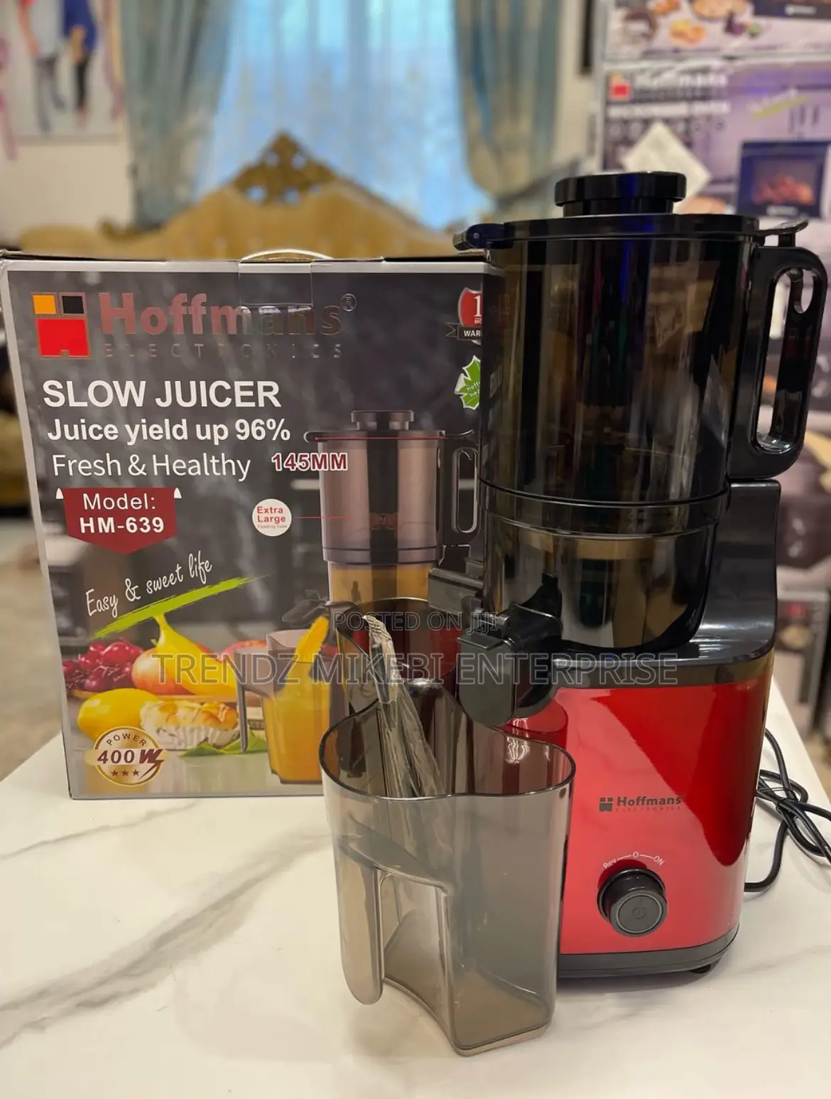 Hoffmans High Performance Electric Juice Extractor-Red/Black