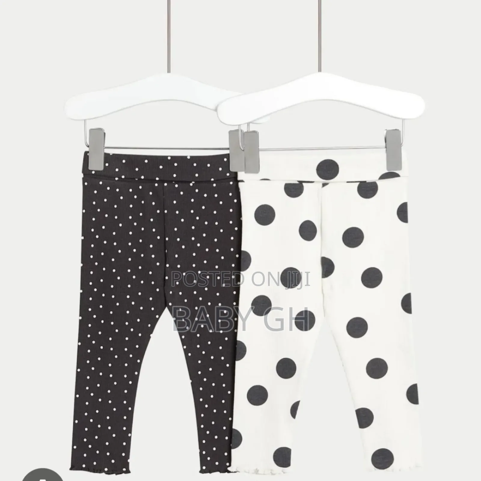 M S Babies 2pack Cotton Spot Leggings