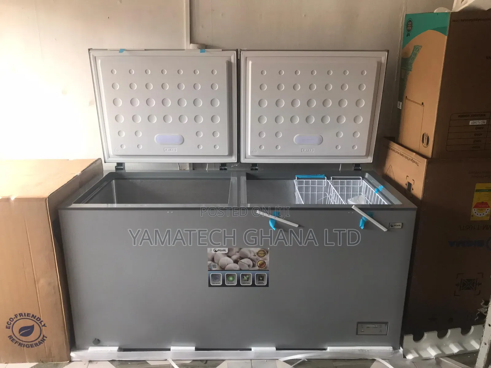 The Original Pearl 508l Double Door Chest Freezer