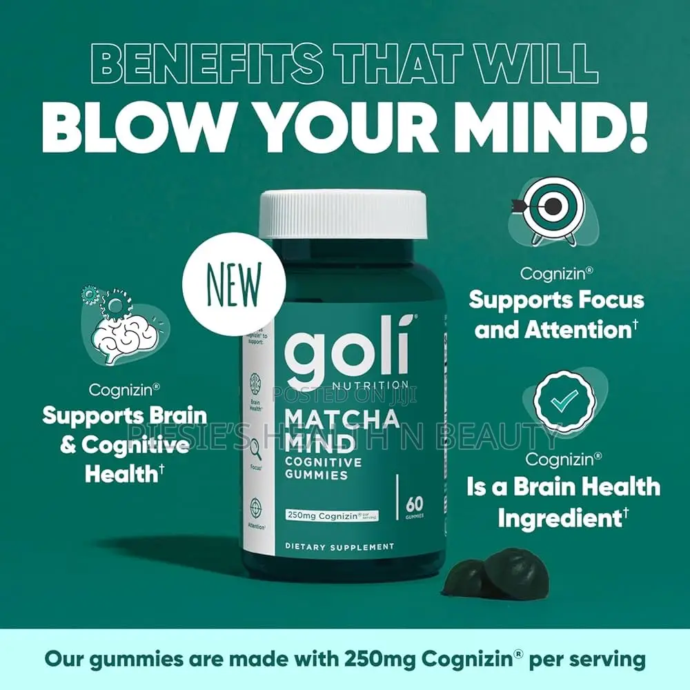 Goli Matcha Mind Gummies - 60 Count