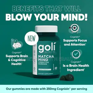 Goli Matcha Mind Gummies - 60 Count