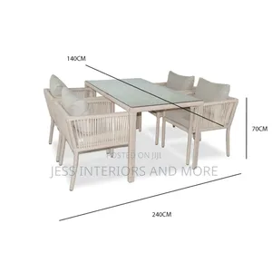 Outdoor Garden Dining Set (Available in Light Brown, Gray,Brown)