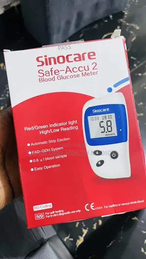 Sinocare Glucometer With 50 Strips/Needle (Blood Sugar Monitor)