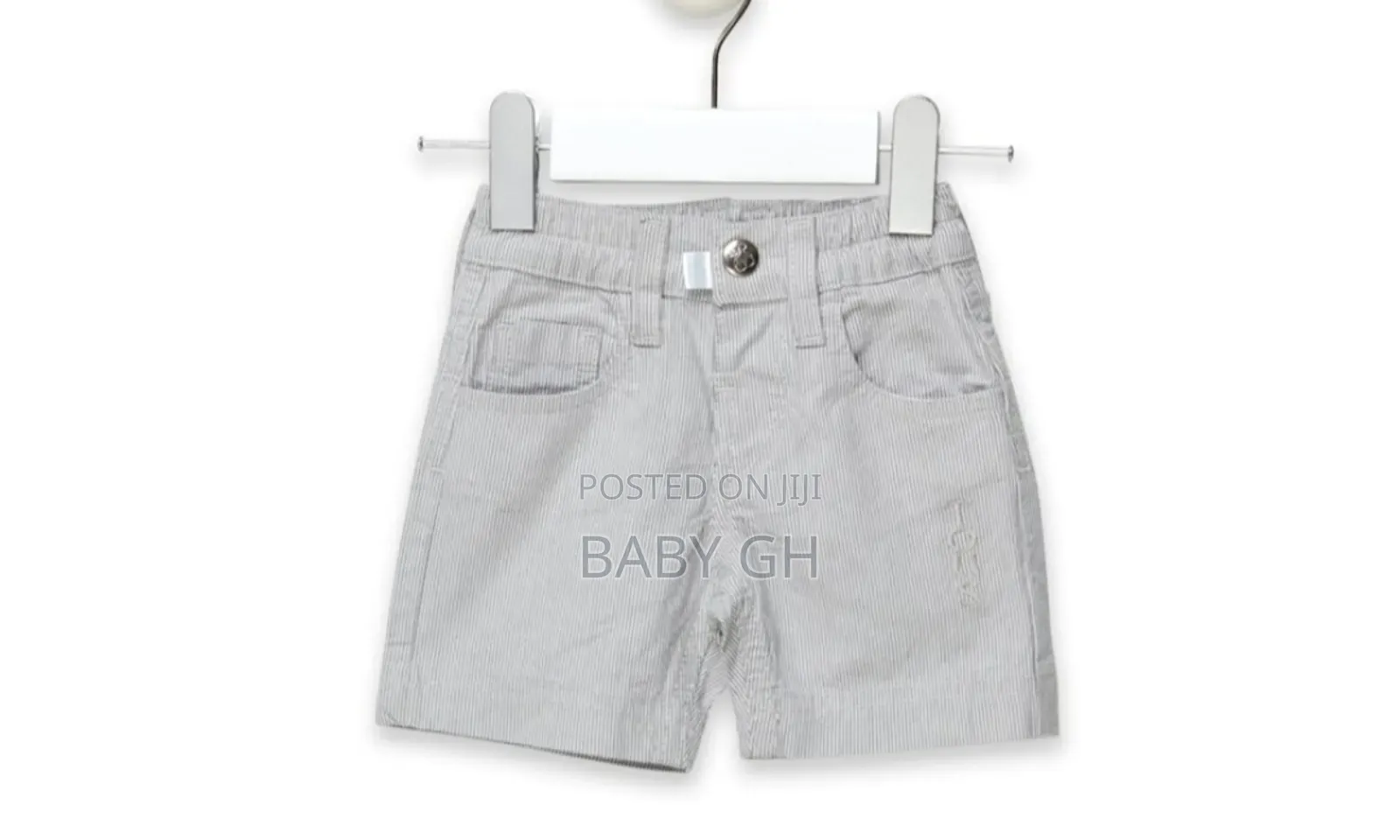 Boys M S Striped Gray Shorts